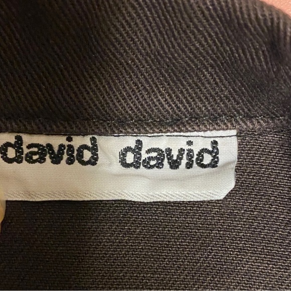 DAVID David vintage coastal cowgirl denim rhinestone cow print oversized jacket - Picture 11 of 13